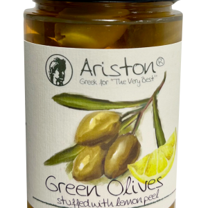 Ariston Green Olives Stuffed with Lemon Peel