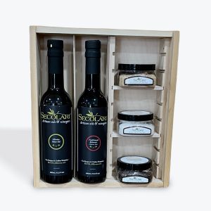 Wood 5 Part Gift Box - 2 Oils and 3 Salts