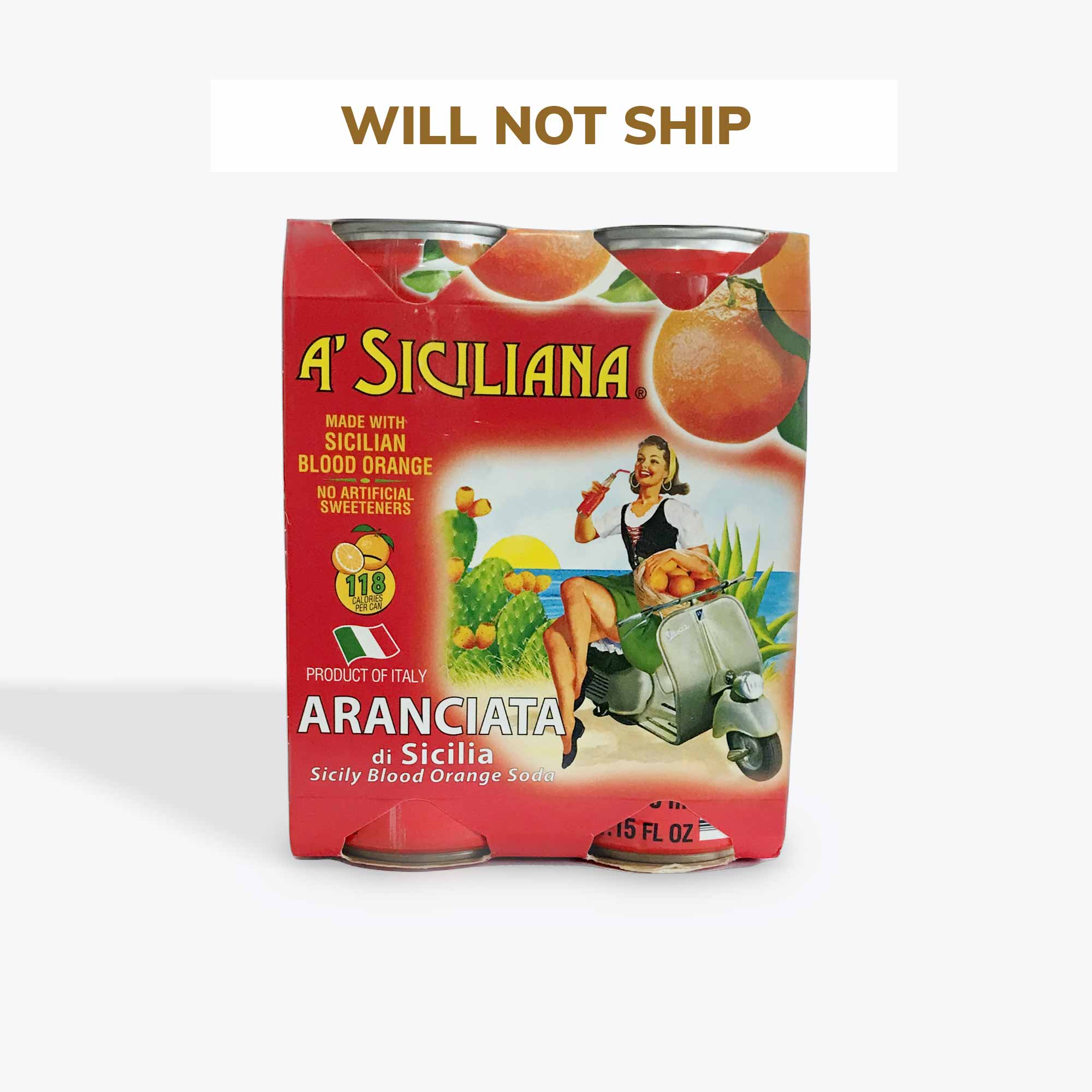 A' Siciliana - Blood Orange Soda - 4 pack