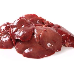 Chicken Liver cleanly overlayed to white backgorund