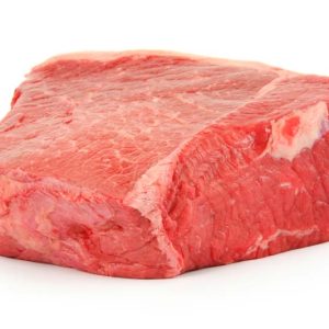 A cut of our Grass Fed Beef Rump Roast on White Background