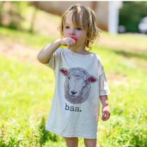 "Baa" Sheep Farm Kids Country Toddler Summer Clothes