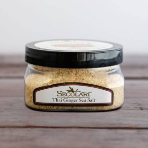 Thai Ginger Sea Salt, 2.5 oz, Natural Sea Salt with Juicy Ginger Roots