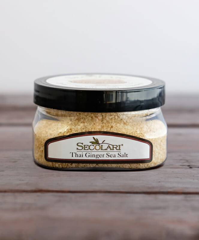 Thai Ginger Sea Salt, 2.5 oz, Natural Sea Salt with Juicy Ginger Roots