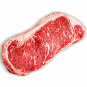 Beef New York Strip Steak Premium Cut in White Background