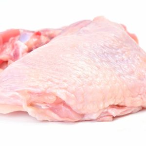 Organic Chicken Thighs, 2 pieces, premium cut, on white background