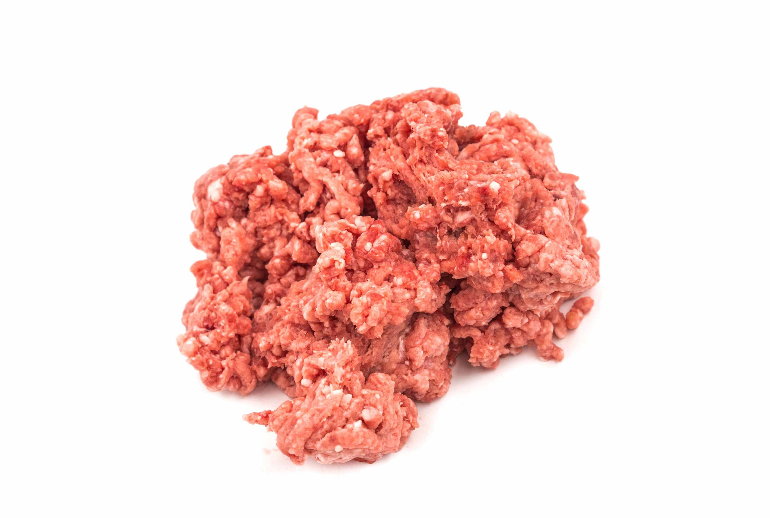 A Lump of Pork Sweet Italian Loose on White Background